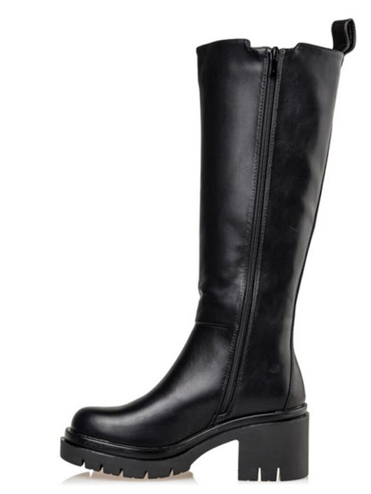 Envie Shoes Synthetic Leather Women's Boots with Rubber Black
