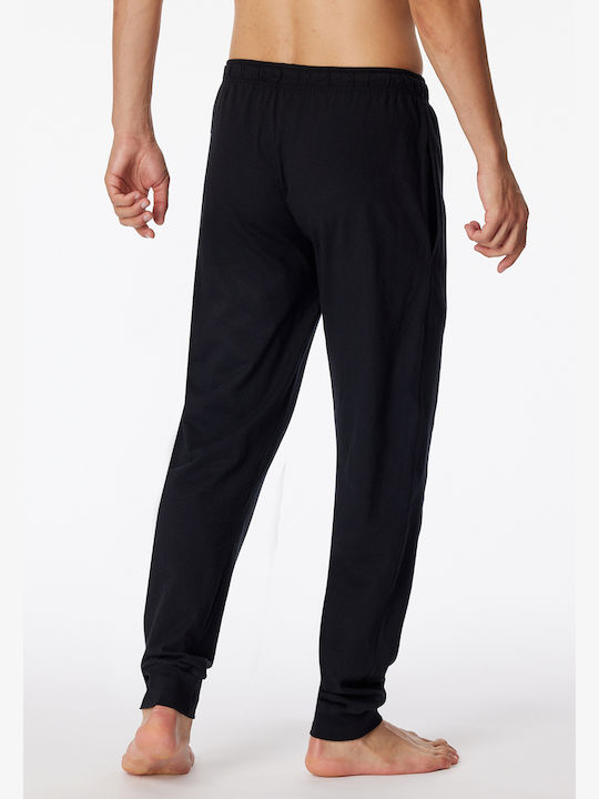 Schiesser Men's Winter Pajama Pants Black