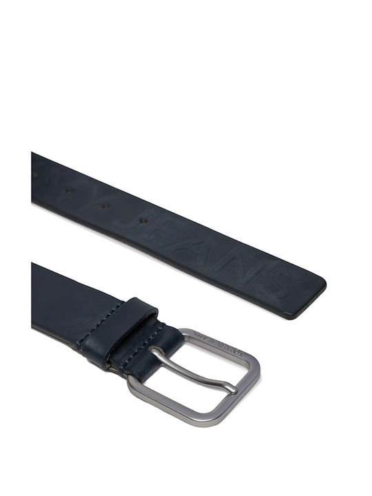 Tommy Hilfiger Men's Leather Belt Blue