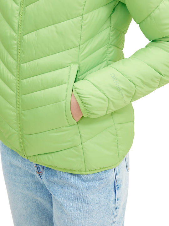 Women's Short Puffer Jacket for Winter Liquid Lime Green