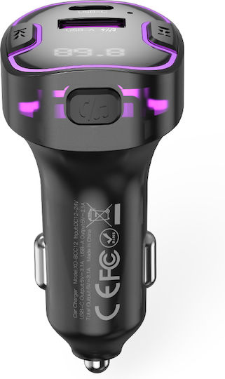 XO FM Transmitter Αυτοκινήτου BCC12 με Bluetooth / USB
