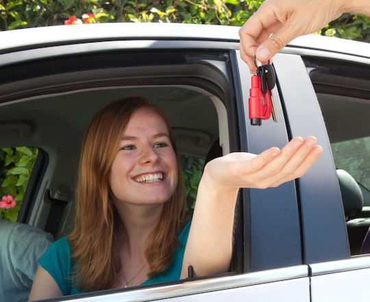 Resqme Automatic Car Emergency Hammer With Green Seatbelt Cutter