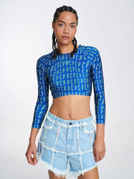 Rachel Women's Jean High-waisted Shorts Light Blue