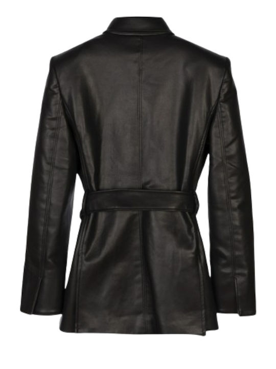 BCBG Maxazria Blazer pentru femei Piele Sacou Black