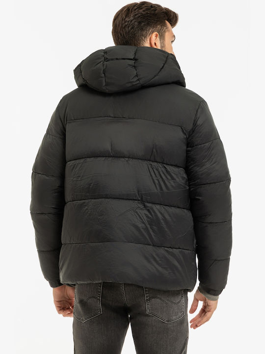 Jack & Jones Ανδρικό Χειμωνιάτικο Μπουφάν Puffer Μαύρο