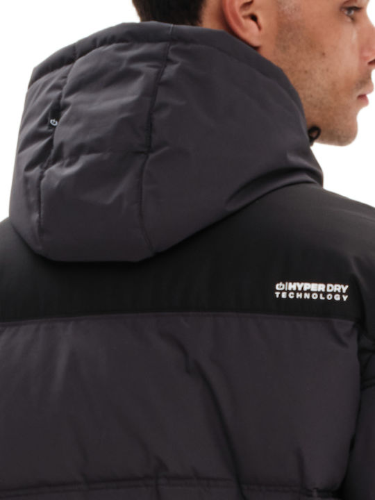 Winter Jacket Puffer Waterproof and Windproof Ebony Black