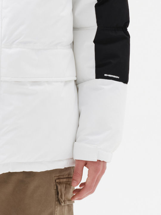 Winter Jacket Puffer Waterproof and Windproof White