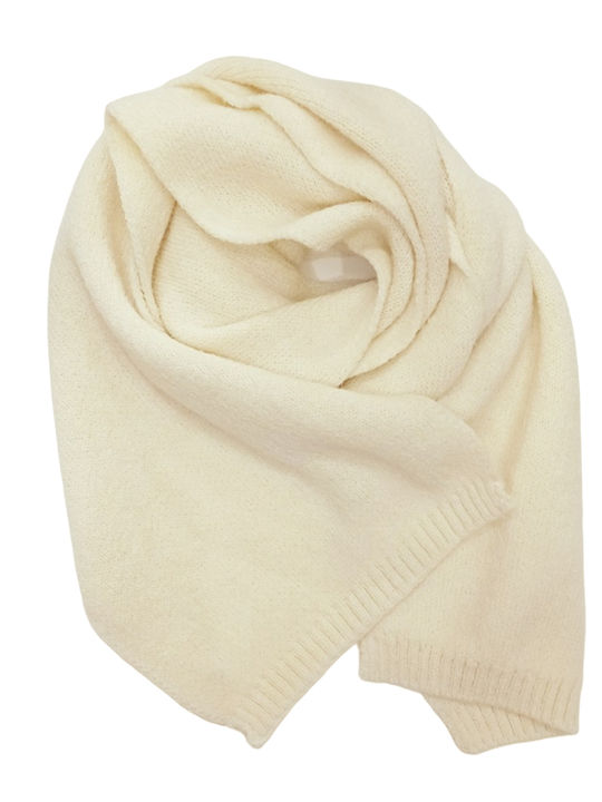 Mdl Women's Wool Scarf Ecru