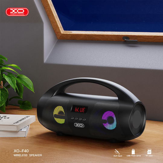 XO F40 Bluetooth-Lautsprecher 5W mit Radio und Akkulaufzeit bis zu 2.5 Stunden Schwarz