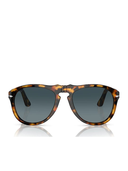 Persol PO649S 1052/S3 Unisex Sunglasses with Brown Tartaruga Plastic Frame and Blue Gradient Polarized Lens PO0649 1052S3