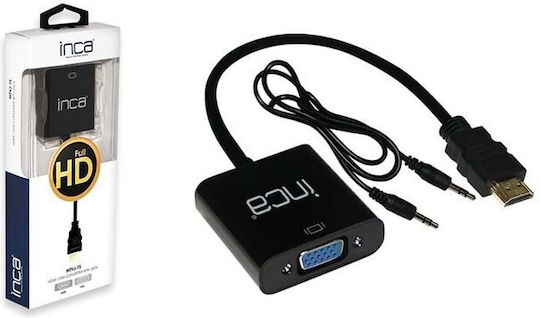 Inca IHTVJ-7TS Μετατροπέας HDMI male σε USB-A / VGA female Λευκό