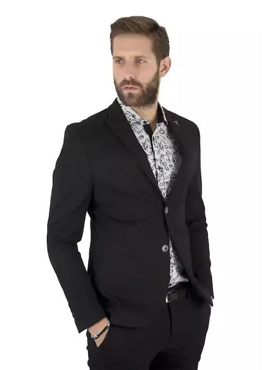 Stefan Fashion Men's Suit Jacket Black