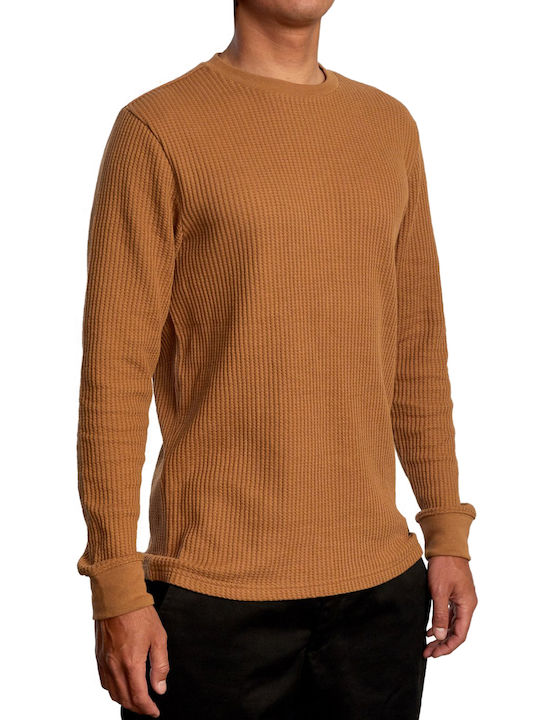 RVCA Men's Long Sleeve Sweater CML/CAMEL