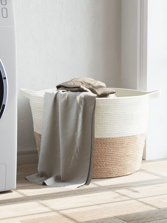 vidaXL Laundry Basket Fabric Folding 60x60x36cm Brown