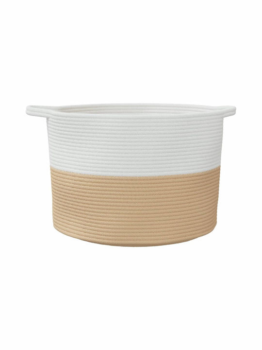 vidaXL Laundry Basket Fabric Folding 55x55x36cm Beige