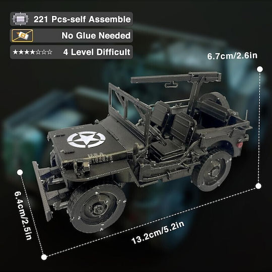 Piececool Metal Construction Toy Masina Militara Willys