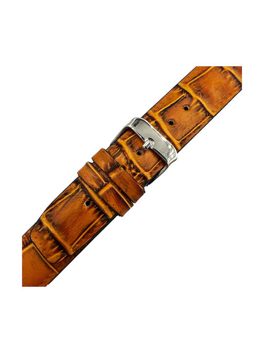 Tzevelion Lederriemen Tabac Braun 18mm