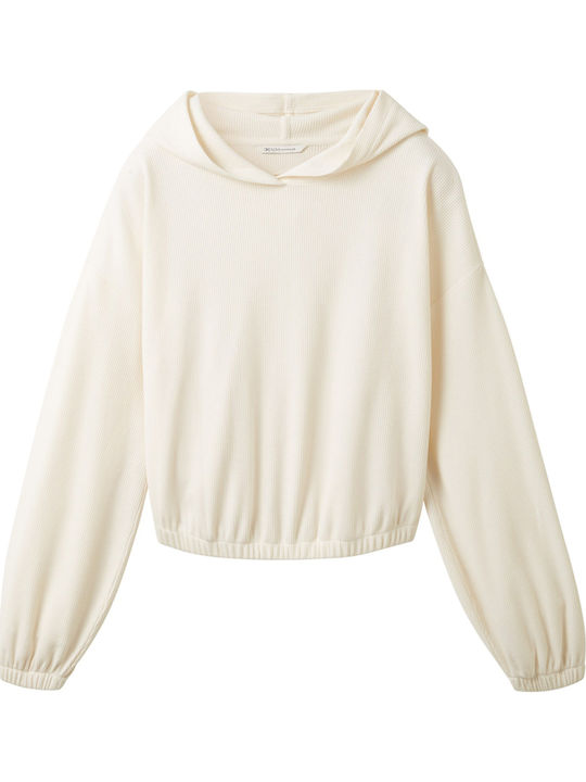 Damen Bluse Langärmelig mit Kapuze 10348/GARDENIA WHITE