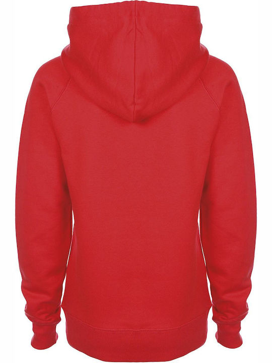 Damen Raglan Hoodie FDM FH003 Feuerrot