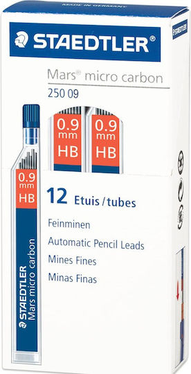 Staedtler 12 Verpackungen x 12 Minen für Bleistifte Fine Stärke 0.9mm Typ B