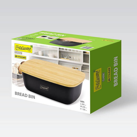 Maestro Lunchbox Kunststoff Schwarz 34.5x13cm 1Stück