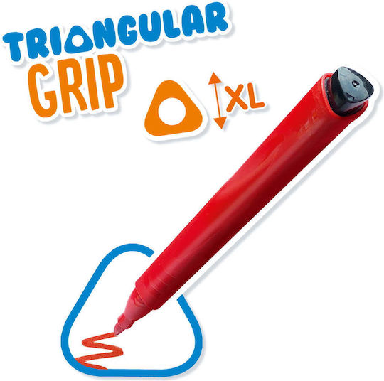 Ses Creative Triongular Grip Markere de Desen 14mm Set 12buc