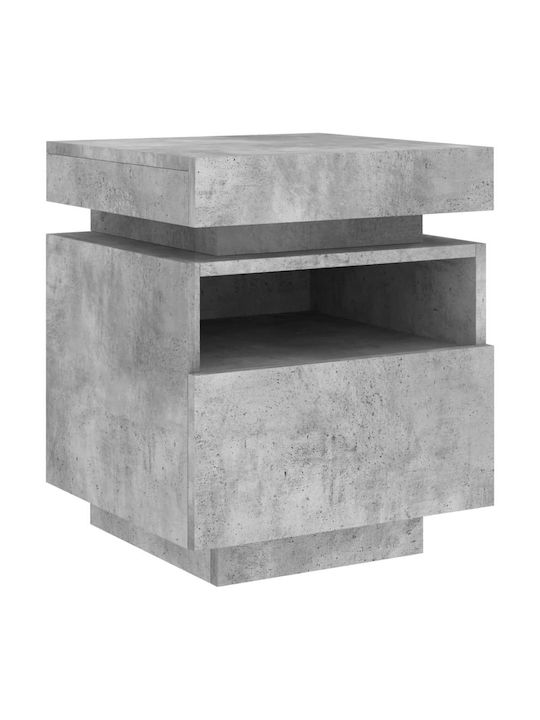 Bedside Tables Wooden Concrete Gray 2 Pieces 40x39x48.5cm