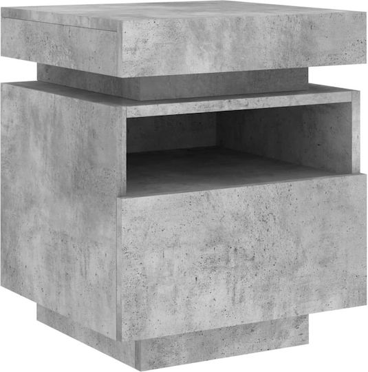 Κομοδίνα Ξύλινα Γκρι Σκυροδέματος 2τμχ 40x39x48.5cm
