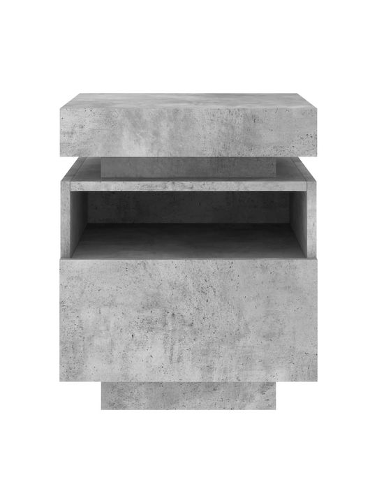 Bedside Tables Wooden Concrete Gray 2 Pieces 40x39x48.5cm