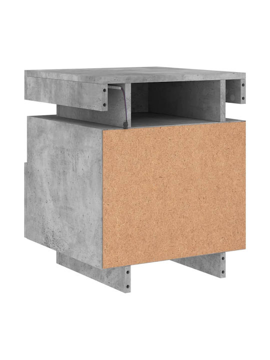 Bedside Tables Wooden Concrete Gray 2 Pieces 40x39x48.5cm