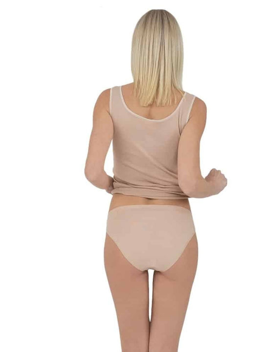 Nina Club Baumwolle Damen Slip 3Pack Beige