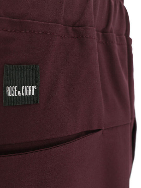 Rose & Cigar Japan Men's Trousers Burgundy