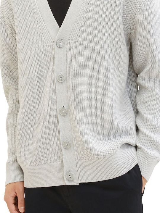 Cardigan Tricotat pentru Bărbați Men's Cardigans Light Stone Grey Melange