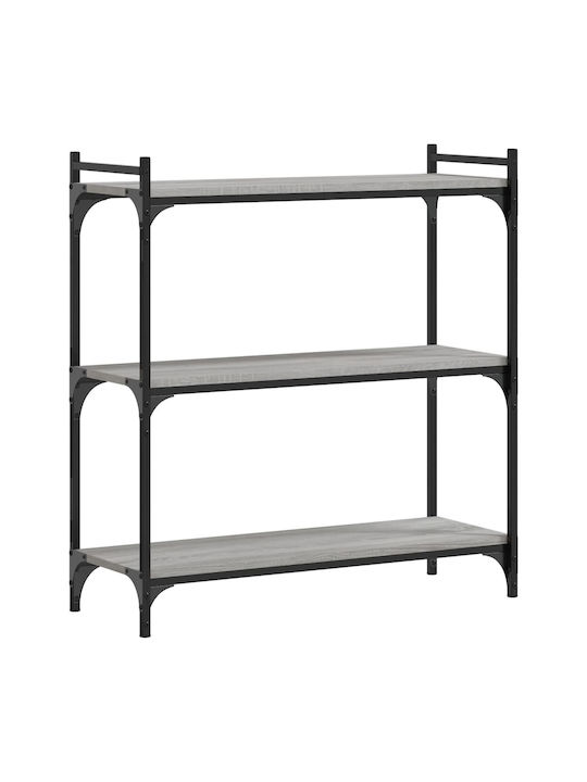 Bookcase 3 Grey 80x30x86cm