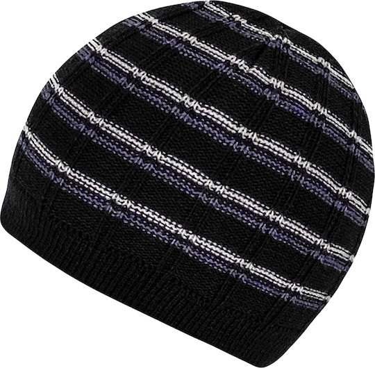 Beanie Beanie Knitted Black/Purple
