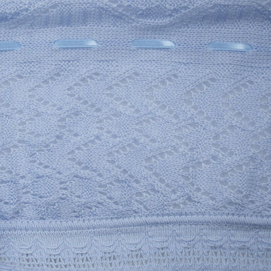Papillon Kids Blanket Nursery Swaddling Blankets Knitted Light Blue 100x90cm