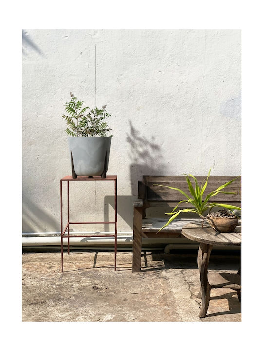 Lamela Frida Pot Plastic Mustardwood 26x26cm.