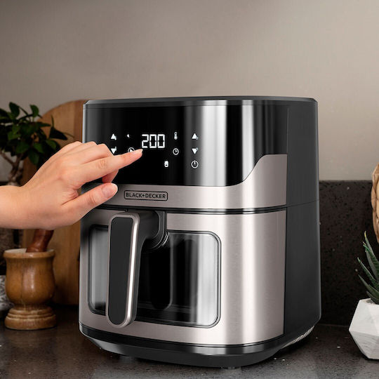 Black & Decker Air Fryer with Wi-Fi 6.5lt Silver ES9730070B