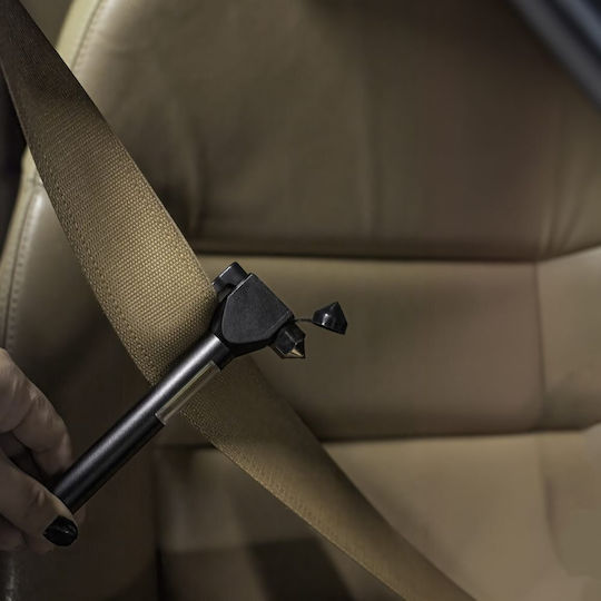 Forever Forever Car Emergency Hammer with Seatbelt Cutter Black