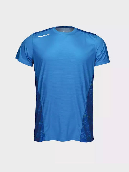 Luanvi Men's Athletic Short Sleeve Blouse Blue