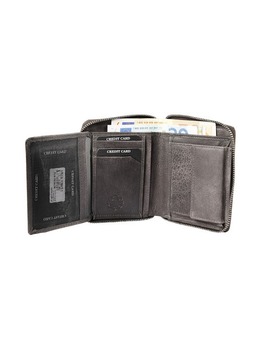 Leonardo Verrelli Leather Women's Wallet with RFID Gray