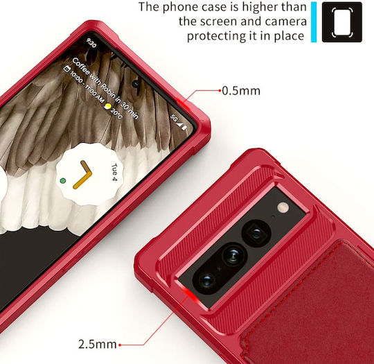 HappyCase Wallet Σιλικόνης 0.5mm Ροζ (Google Pixel 7 Pro)
