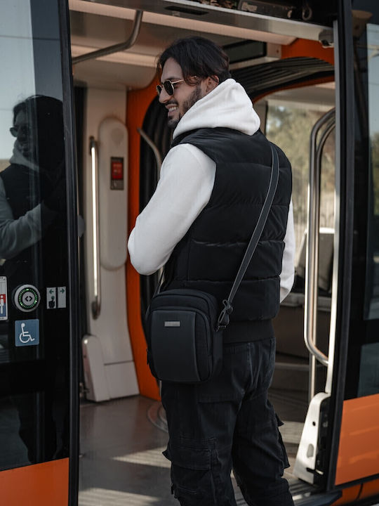 Herrentasche Schulter / Crossbody Schwarz