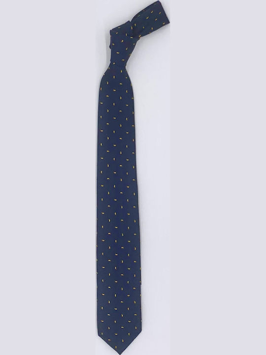 Pako Lorente Ανδρική Γραβάτα Συνθετική με Σχέδια Μπλε/Κίτρινο