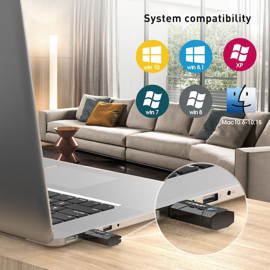 EDUP EP-AC1689GS USB Netzwerkadapter mit Drahtloser Verbindung Wi-Fi 11Mbps