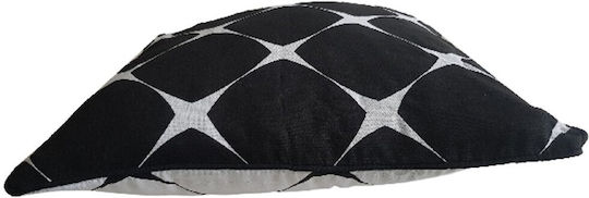 Home Design Μαξιλαροθήκη Άσπρο-Μαύρο 45x45εκ.