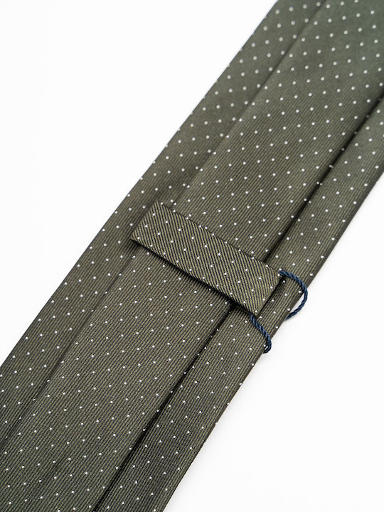 Monte Napoleone Men's Tie Silk Printed in Green Color