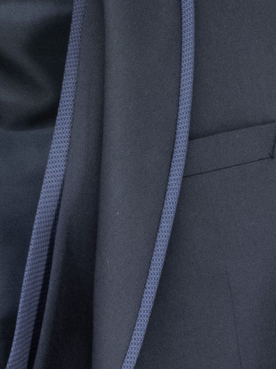 Men's Suit with Vest Navy Blue