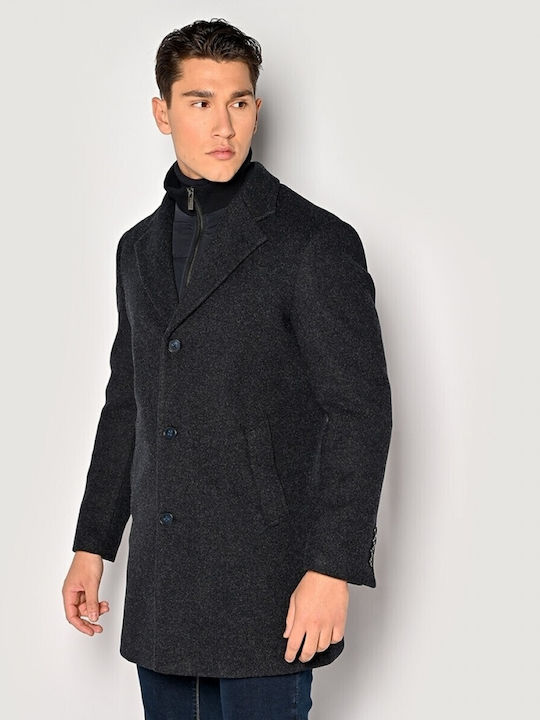 Sogo Men's Half Coat Gray