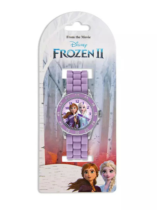 Disney Παιδικό Αναλογικό Ρολόι 32mm Frozen Μωβ
